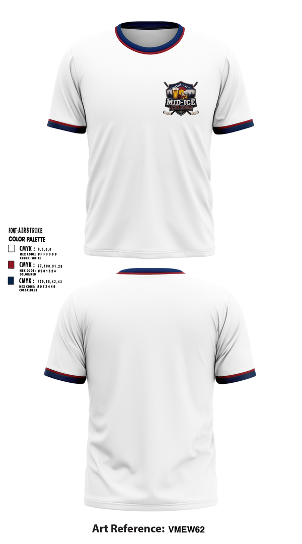 Short Sleeve Performance Shirt, Mid-Ice Crisis, Ice Hockey, Teamtime, Team time, sublimation, custom sports apparel, team uniforms, spirit wear, spiritwear, sports uniforms, custom shirts, team store, custom team store, fundraiser sports, apparel fundraiser