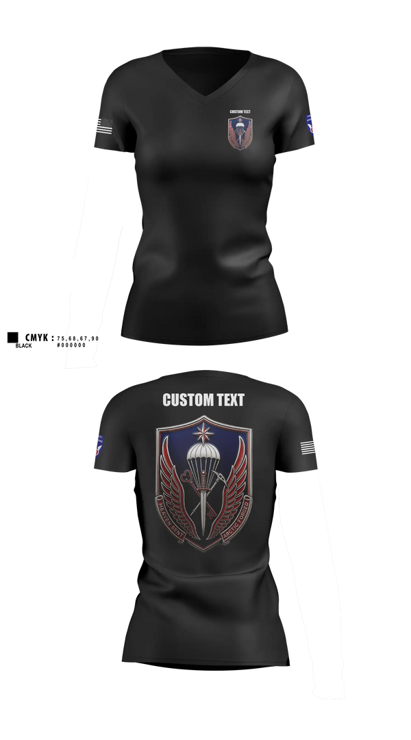 Womens Short Sleeve Vneck Shirt, 11th ADSB, Army, Teamtime, Team time, sublimation, custom sports apparel, team uniforms, spirit wear, spiritwear, sports uniforms, custom shirts, team store, custom team store, fundraiser sports, apparel fundraiser