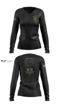 Tulare County Sheriff K-9 Unit 40350451 Women's Long Sleeve V-neck Shirt - 100