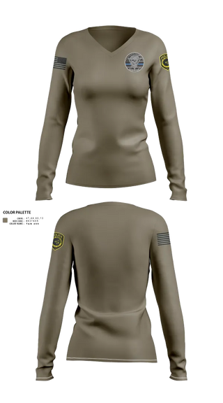 Womens Long Sleeve Vneck Shirt, Robstown Police Department, Police, Teamtime, Team time, sublimation, custom sports apparel, team uniforms, spirit wear, spiritwear, sports uniforms, custom shirts, team store, custom team store, fundraiser sports, apparel fundraiser