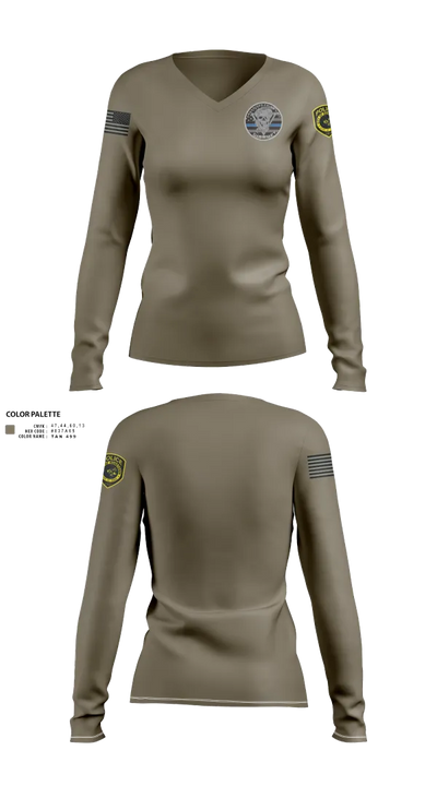 Robstown Police Department Narcotics Division Women's Long Sleeve V-neck Shirt - 22