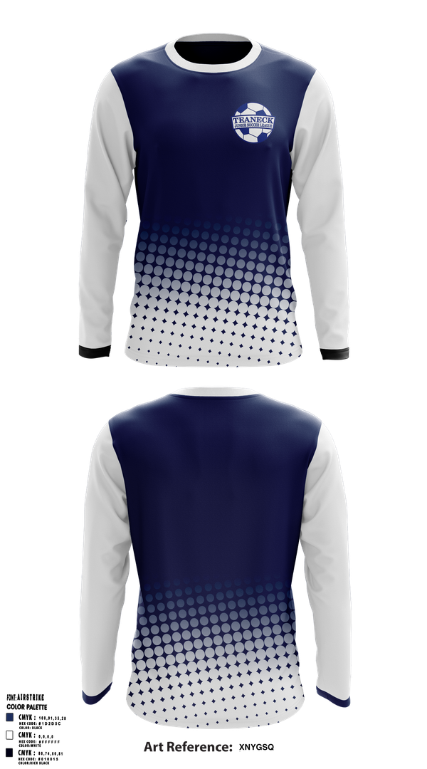 Long Sleeve Performance Shirt, Teaneck Junior Soccer League, Men's Soccer, Teamtime, Team time, sublimation, custom sports apparel, team uniforms, spirit wear, spiritwear, sports uniforms, custom shirts, team store, custom team store, fundraiser sports, apparel fundraiser