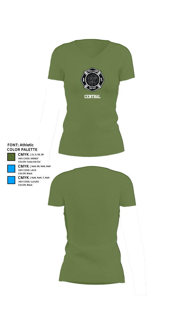 Womens Short Sleeve Vneck Shirt, Central, , Teamtime, Team time, sublimation, custom sports apparel, team uniforms, spirit wear, spiritwear, sports uniforms, custom shirts, team store, custom team store, fundraiser sports, apparel fundraiser