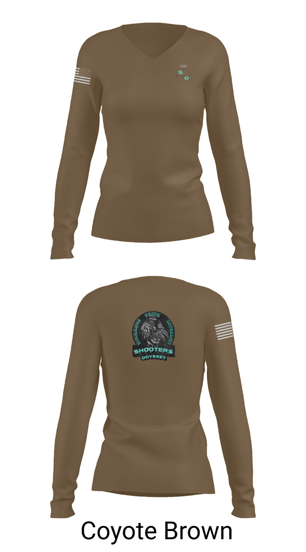 Womens Long Sleeve Vneck Shirt, , National Guard, Teamtime, Team time, sublimation, custom sports apparel, team uniforms, spirit wear, spiritwear, sports uniforms, custom shirts, team store, custom team store, fundraiser sports, apparel fundraiser