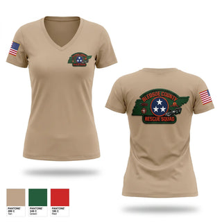 Womens Short Sleeve Vneck Shirt, Bledsoe County Rescue Squad, Fire Department, Teamtime, Team time, sublimation, custom sports apparel, team uniforms, spirit wear, spiritwear, sports uniforms, custom shirts, team store, custom team store, fundraiser sports, apparel fundraiser