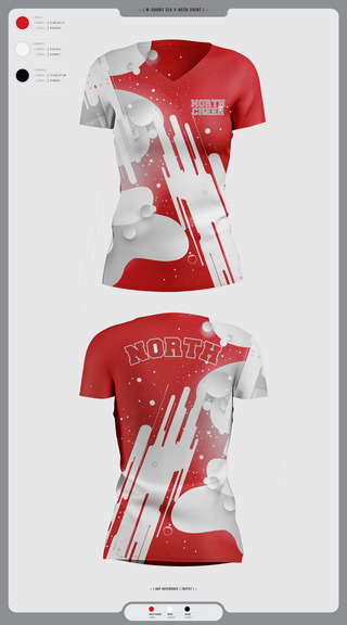 Womens Short Sleeve Vneck Shirt, North Attleborough High School Cheer, Cheer, Teamtime, Team time, sublimation, custom sports apparel, team uniforms, spirit wear, spiritwear, sports uniforms, custom shirts, team store, custom team store, fundraiser sports, apparel fundraiser