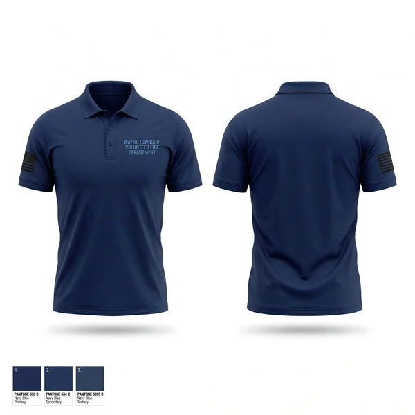 Short Sleeve Performance Polo, Wayne Township Volunteer Fire Department, Fire Department, Teamtime, Team time, sublimation, custom sports apparel, team uniforms, spirit wear, spiritwear, sports uniforms, custom shirts, team store, custom team store, fundraiser sports, apparel fundraiser