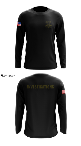 Long Sleeve Performance Shirt, Brentwood Police Investigations, Police, Teamtime, Team time, sublimation, custom sports apparel, team uniforms, spirit wear, spiritwear, sports uniforms, custom shirts, team store, custom team store, fundraiser sports, apparel fundraiser