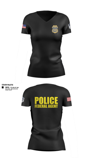 Womens Short Sleeve Vneck Shirt, IRS-CI, Police, Teamtime, Team time, sublimation, custom sports apparel, team uniforms, spirit wear, spiritwear, sports uniforms, custom shirts, team store, custom team store, fundraiser sports, apparel fundraiser