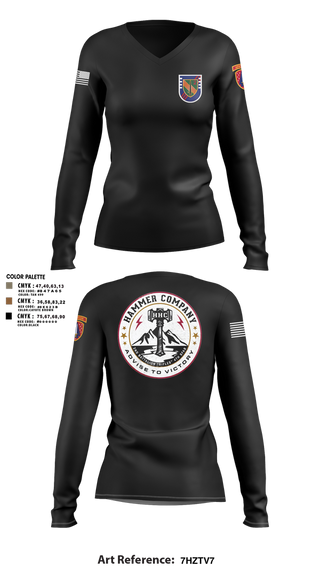 Womens Long Sleeve Vneck Shirt, , Army, Teamtime, Team time, sublimation, custom sports apparel, team uniforms, spirit wear, spiritwear, sports uniforms, custom shirts, team store, custom team store, fundraiser sports, apparel fundraiser