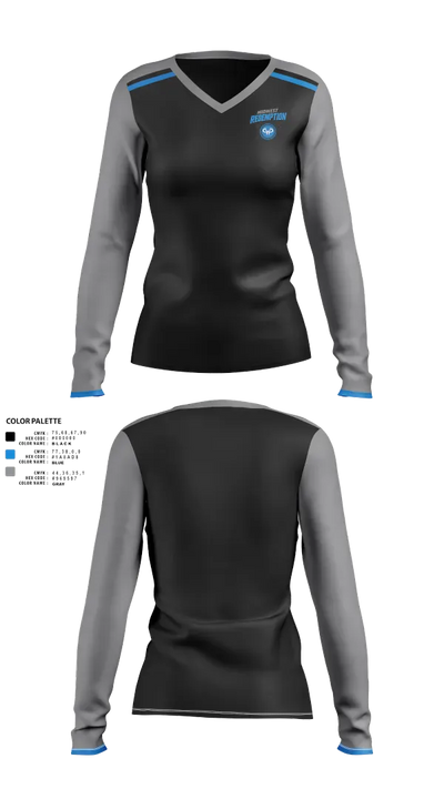 Midwest Redemption 43658084 Women's Long Sleeve V-neck Shirt - 21