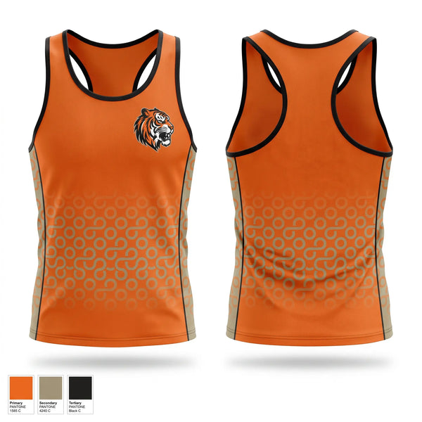 Mens Track Singlet, HERRIN TIGERS, Cross Country, Teamtime, Team time, sublimation, custom sports apparel, team uniforms, spirit wear, spiritwear, sports uniforms, custom shirts, team store, custom team store, fundraiser sports, apparel fundraiser