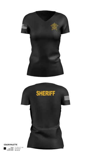 Womens Short Sleeve Vneck Shirt, Harris County Sheriff’s Office (GA), Police, Teamtime, Team time, sublimation, custom sports apparel, team uniforms, spirit wear, spiritwear, sports uniforms, custom shirts, team store, custom team store, fundraiser sports, apparel fundraiser