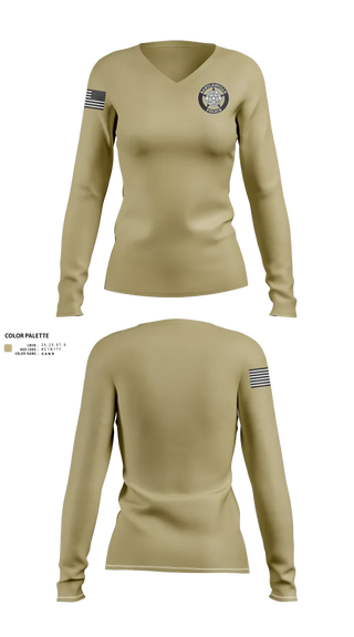 Womens Long Sleeve Vneck Shirt, Bartlesville Police Department, Police, Teamtime, Team time, sublimation, custom sports apparel, team uniforms, spirit wear, spiritwear, sports uniforms, custom shirts, team store, custom team store, fundraiser sports, apparel fundraiser