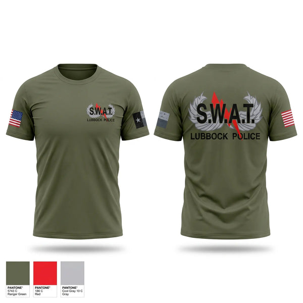 Old School Cotton Feel Shirt, Lubbock SWAT, Police, Teamtime, Team time, sublimation, custom sports apparel, team uniforms, spirit wear, spiritwear, sports uniforms, custom shirts, team store, custom team store, fundraiser sports, apparel fundraiser