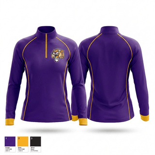 Quarter Zip Jacket, Dupree Tigers, Women's Volleyball, Teamtime, Team time, sublimation, custom sports apparel, team uniforms, spirit wear, spiritwear, sports uniforms, custom shirts, team store, custom team store, fundraiser sports, apparel fundraiser