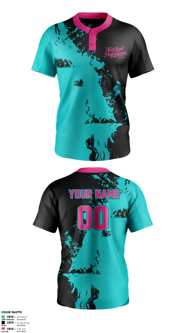 Two Button Softball Jersey, Next Level Performance, Softball, Teamtime, Team time, sublimation, custom sports apparel, team uniforms, spirit wear, spiritwear, sports uniforms, custom shirts, team store, custom team store, fundraiser sports, apparel fundraiser
