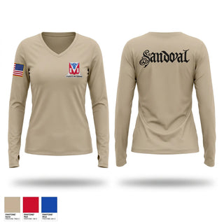 Womens Long Sleeve Vneck Shirt, 82nd fsc, Army, Teamtime, Team time, sublimation, custom sports apparel, team uniforms, spirit wear, spiritwear, sports uniforms, custom shirts, team store, custom team store, fundraiser sports, apparel fundraiser