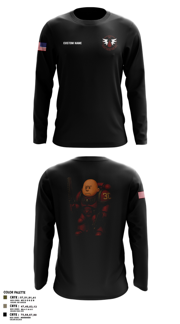 Long Sleeve Performance Shirt, CCo, 1-508PIR (OG), Army, Teamtime, Team time, sublimation, custom sports apparel, team uniforms, spirit wear, spiritwear, sports uniforms, custom shirts, team store, custom team store, fundraiser sports, apparel fundraiser