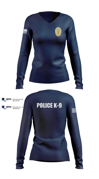 Key West Police Department 73873971 Women's Long Sleeve V-neck Shirt - 2