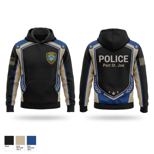 Hoodie, Port St. Joe Police Department, Police, Teamtime, Team time, sublimation, custom sports apparel, team uniforms, spirit wear, spiritwear, sports uniforms, custom shirts, team store, custom team store, fundraiser sports, apparel fundraiser