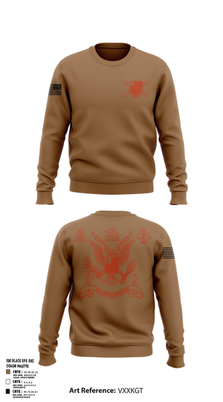 Crew Neck Sweatshirt, 2nd Battalion 222nd Field Artillery, , Teamtime, Team time, sublimation, custom sports apparel, team uniforms, spirit wear, spiritwear, sports uniforms, custom shirts, team store, custom team store, fundraiser sports, apparel fundraiser