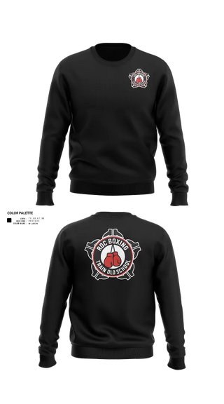 Crew Neck Sweatshirt, ROC Boxing, Wrestling, Teamtime, Team time, sublimation, custom sports apparel, team uniforms, spirit wear, spiritwear, sports uniforms, custom shirts, team store, custom team store, fundraiser sports, apparel fundraiser