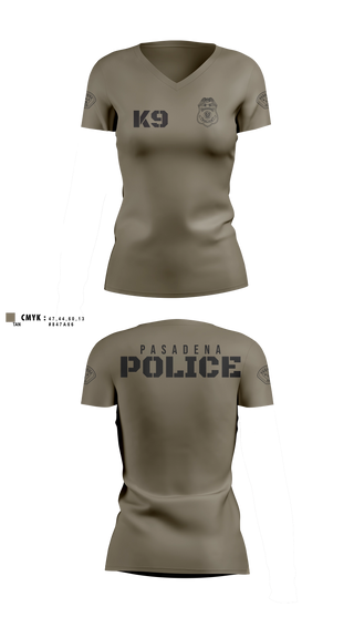 Womens Short Sleeve Vneck Shirt, Pasadena K9, Police, Teamtime, Team time, sublimation, custom sports apparel, team uniforms, spirit wear, spiritwear, sports uniforms, custom shirts, team store, custom team store, fundraiser sports, apparel fundraiser