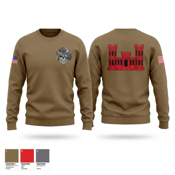 Crew Neck Sweatshirt, 58th CEC, Army, Teamtime, Team time, sublimation, custom sports apparel, team uniforms, spirit wear, spiritwear, sports uniforms, custom shirts, team store, custom team store, fundraiser sports, apparel fundraiser