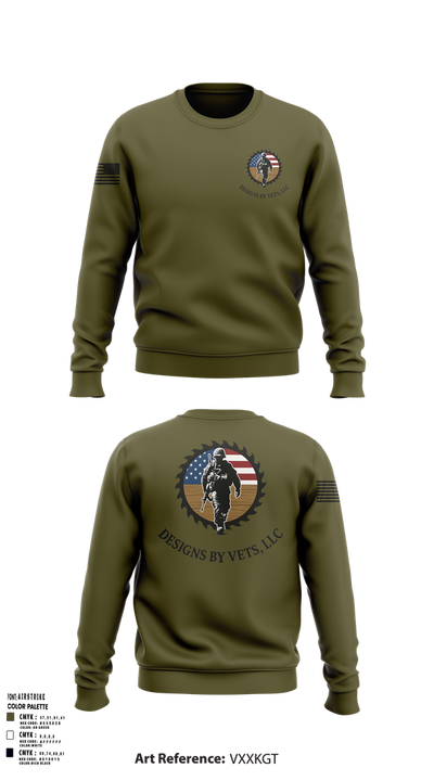 Designs By Vets 85600951 Crew Neck Sweatshirt - 101