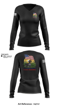 Lancaster County Young Marines 89976049 Women's Long Sleeve V-neck Shirt - 1
