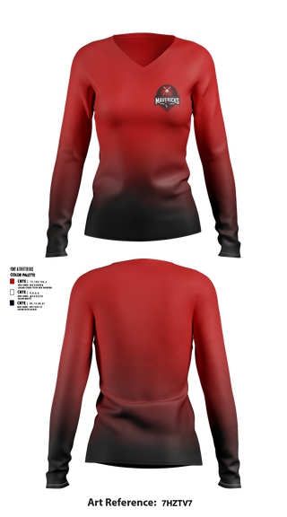 Womens Long Sleeve Vneck Shirt, West Texas Mavericks, Baseball, Teamtime, Team time, sublimation, custom sports apparel, team uniforms, spirit wear, spiritwear, sports uniforms, custom shirts, team store, custom team store, fundraiser sports, apparel fundraiser
