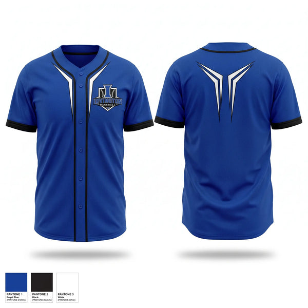 Full Button Baseball Jersey, Irvington Ravens, Baseball, Teamtime, Team time, sublimation, custom sports apparel, team uniforms, spirit wear, spiritwear, sports uniforms, custom shirts, team store, custom team store, fundraiser sports, apparel fundraiser