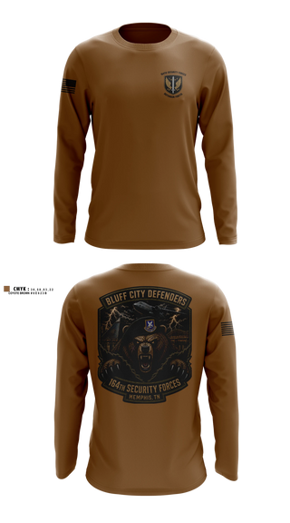 Long Sleeve Performance Shirt, 164th security forces, Air Force, Teamtime, Team time, sublimation, custom sports apparel, team uniforms, spirit wear, spiritwear, sports uniforms, custom shirts, team store, custom team store, fundraiser sports, apparel fundraiser