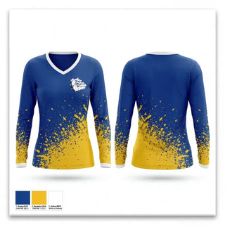 Womens Long Sleeve Vneck Shirt, Bladenboro Middle School Baseball, Baseball, Teamtime, Team time, sublimation, custom sports apparel, team uniforms, spirit wear, spiritwear, sports uniforms, custom shirts, team store, custom team store, fundraiser sports, apparel fundraiser