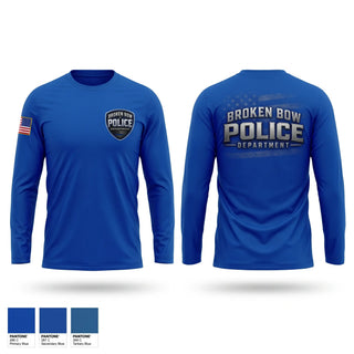 Long Sleeve Performance Shirt, Broken bow police department, Police, Teamtime, Team time, sublimation, custom sports apparel, team uniforms, spirit wear, spiritwear, sports uniforms, custom shirts, team store, custom team store, fundraiser sports, apparel fundraiser