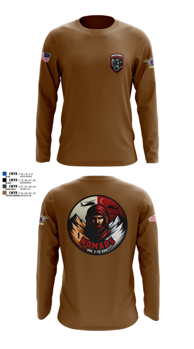 2-10 AHB Knighthawks 14380811 Long Sleeve Performance Shirt 56