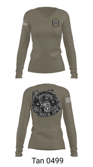 Womens Long Sleeve Vneck Shirt, DDG 103 OD, , Teamtime, Team time, sublimation, custom sports apparel, team uniforms, spirit wear, spiritwear, sports uniforms, custom shirts, team store, custom team store, fundraiser sports, apparel fundraiser