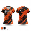Dyer County Tomahawks 6526413 Women's Short Sleeve V-neck Shirt - 1