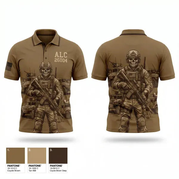 Short Sleeve Performance Polo, ALC 26-004, Army, Teamtime, Team time, sublimation, custom sports apparel, team uniforms, spirit wear, spiritwear, sports uniforms, custom shirts, team store, custom team store, fundraiser sports, apparel fundraiser