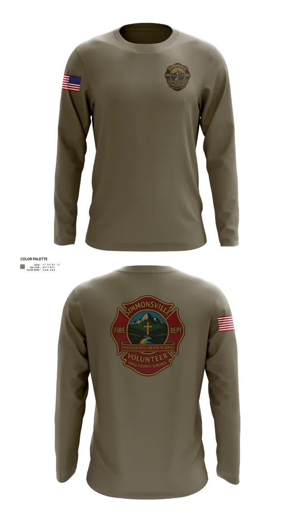 Long Sleeve Performance Shirt, Simmonsville VFD, , Teamtime, Team time, sublimation, custom sports apparel, team uniforms, spirit wear, spiritwear, sports uniforms, custom shirts, team store, custom team store, fundraiser sports, apparel fundraiser