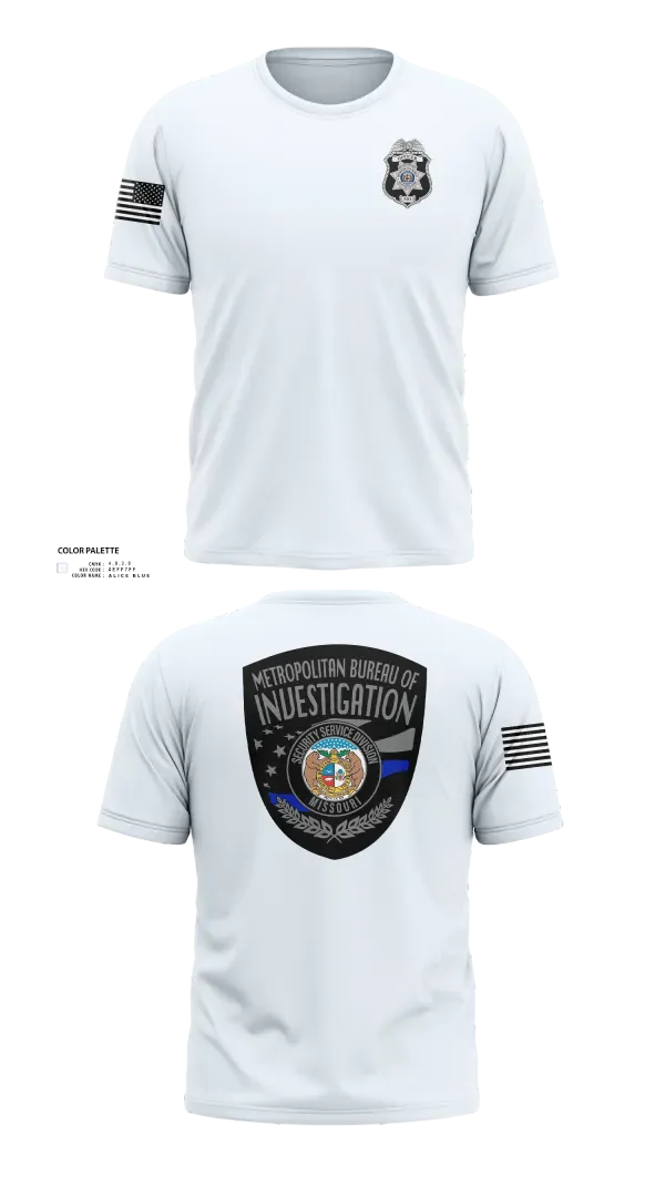 Metropolitan Bureau Of Investigation 6306098 Old School Cotton Feel Shirt - 21