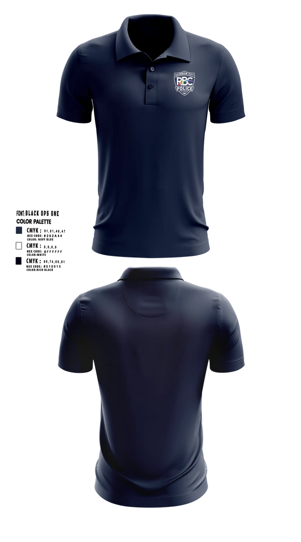 Short Sleeve Performance Polo, Rainbow City Police Department, Police, Teamtime, Team time, sublimation, custom sports apparel, team uniforms, spirit wear, spiritwear, sports uniforms, custom shirts, team store, custom team store, fundraiser sports, apparel fundraiser