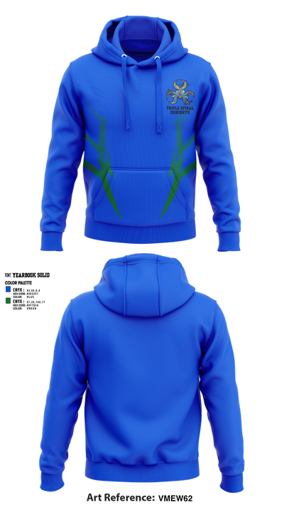 Triple Spiral Isshinryu Karate 62887610 Hoodie - 3