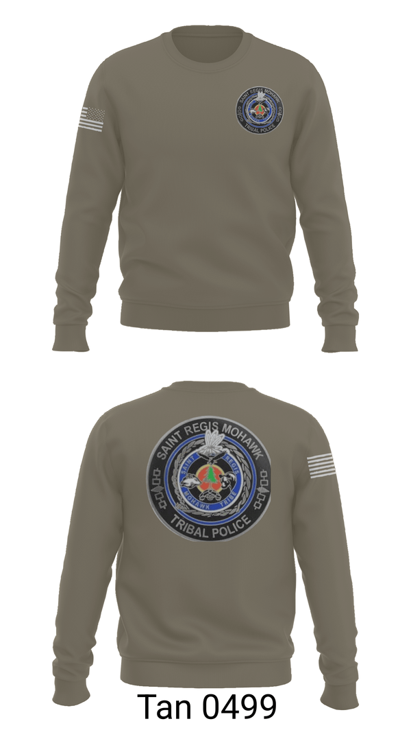Crew Neck Sweatshirt, Saint Regis Mohawk Tribal Police, Police, Teamtime, Team time, sublimation, custom sports apparel, team uniforms, spirit wear, spiritwear, sports uniforms, custom shirts, team store, custom team store, fundraiser sports, apparel fundraiser