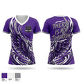 NIGHT OWL WRESTLING Women's Short Sleeve V-neck Shirt - 1