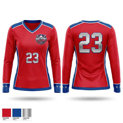 Southport Women's Long Sleeve V-neck Shirt - 1
