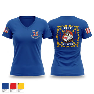 Womens Short Sleeve Vneck Shirt, Station 25, Fire Department, Teamtime, Team time, sublimation, custom sports apparel, team uniforms, spirit wear, spiritwear, sports uniforms, custom shirts, team store, custom team store, fundraiser sports, apparel fundraiser