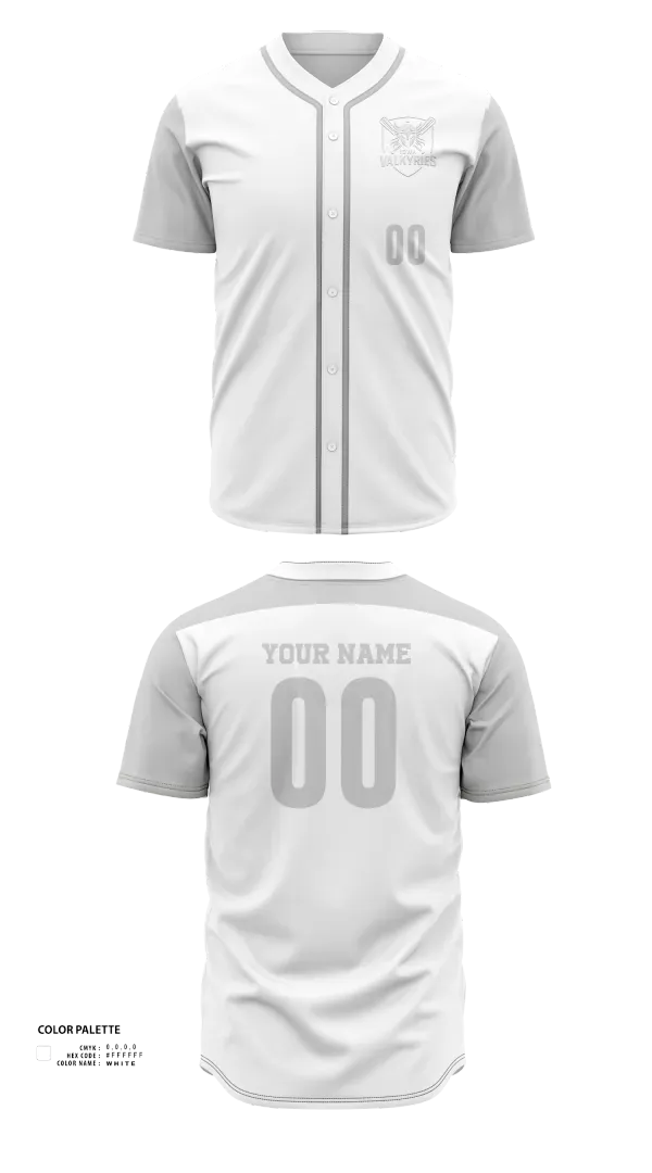 Full Button Baseball Jersey, Eastern Iowa Valkyries, Softball, Teamtime, Team time, sublimation, custom sports apparel, team uniforms, spirit wear, spiritwear, sports uniforms, custom shirts, team store, custom team store, fundraiser sports, apparel fundraiser