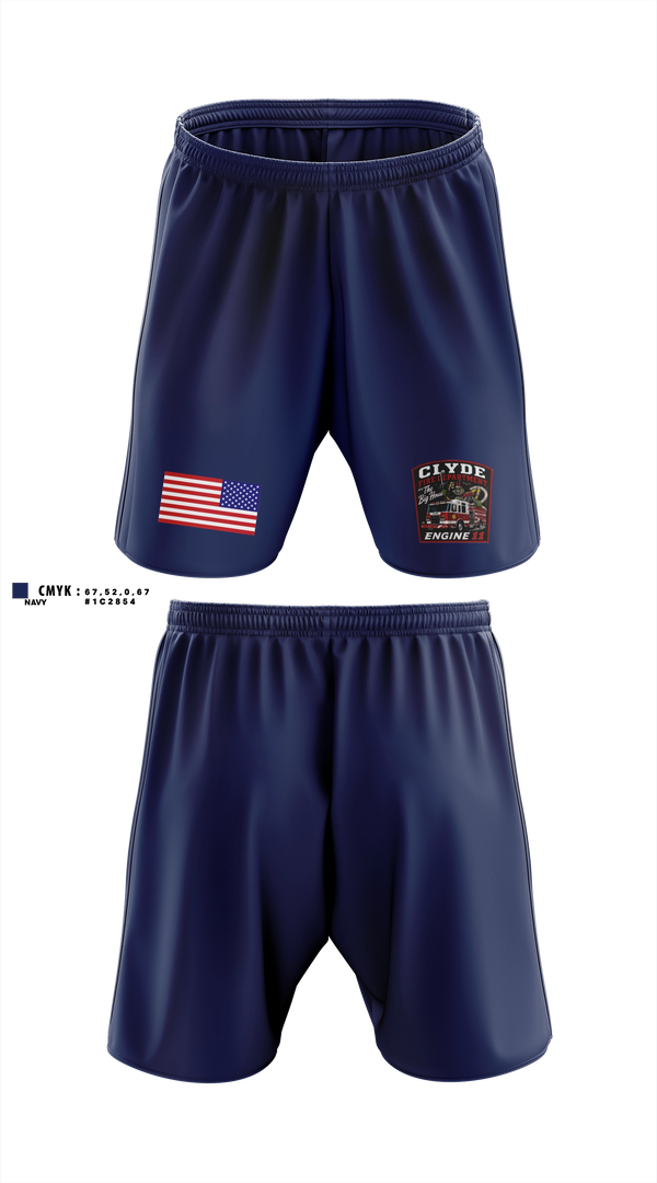 Athletic Shorts With Pockets, Clyde fire department, Fire Department, Teamtime, Team time, sublimation, custom sports apparel, team uniforms, spirit wear, spiritwear, sports uniforms, custom shirts, team store, custom team store, fundraiser sports, apparel fundraiser